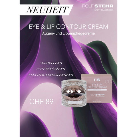 Display Rückwandbild, zweiseitig "Neuheit: Eye & Lip Contour Cream"